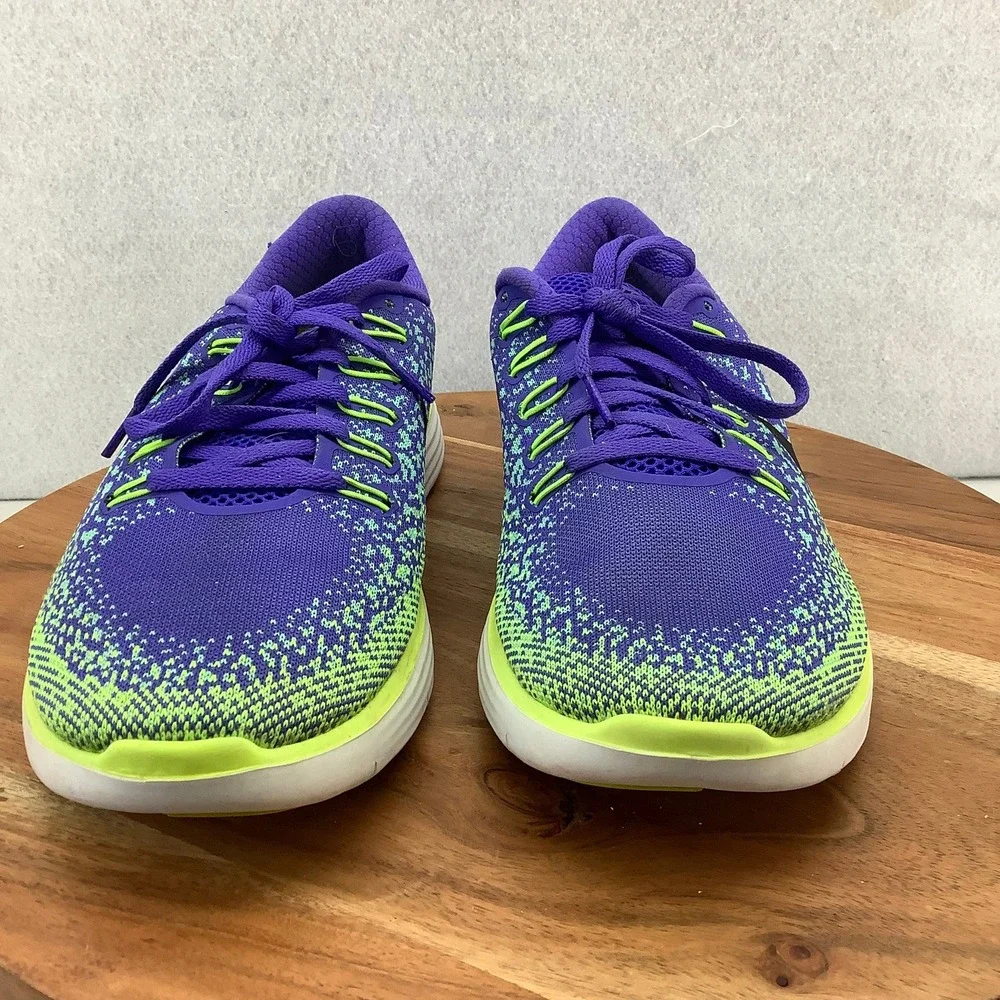 Nike Running Shoes Lightweight Athletic Sneakers Purple Green US 8.5
